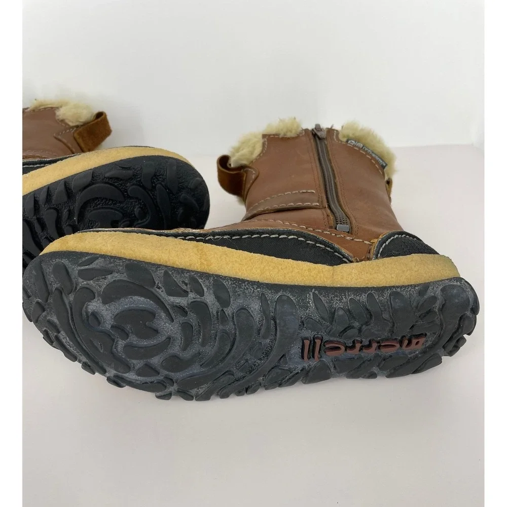 Merrell Womens Brown Leather Fur Lined Winter Boots Size 5